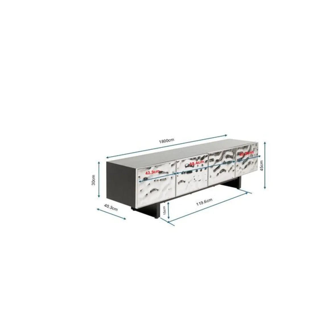 Chroom TV-meubel - Kare Design Caldera