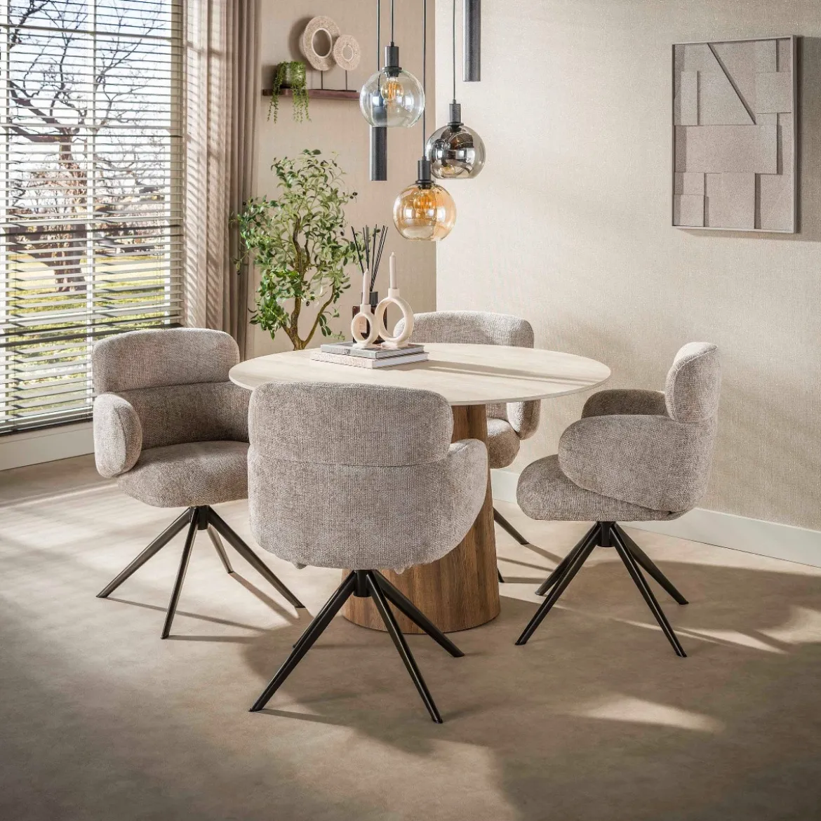 Comfortable eetkamerstoel draaibaar - Giani Flex