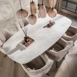 Deens ovale eettafel keramiek - Giani ceramo Centro