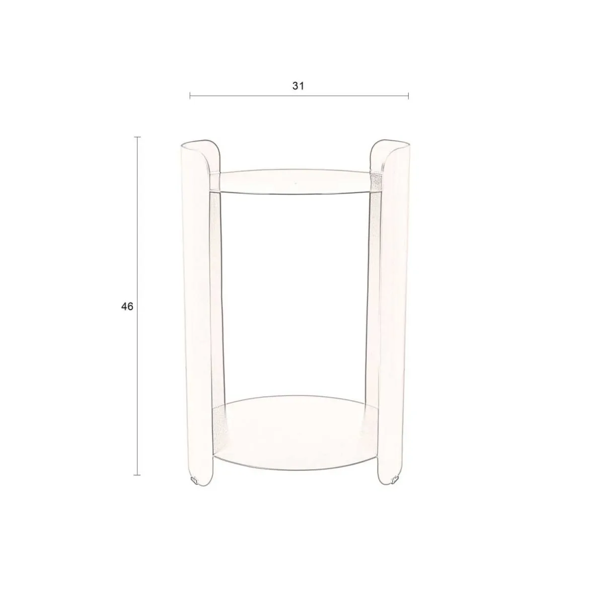 Design bijzettafel metaal - Dutchbone Navagio