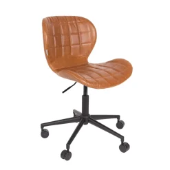 Design bureaustoel bruin kunstleer - Zuiver OMG Office