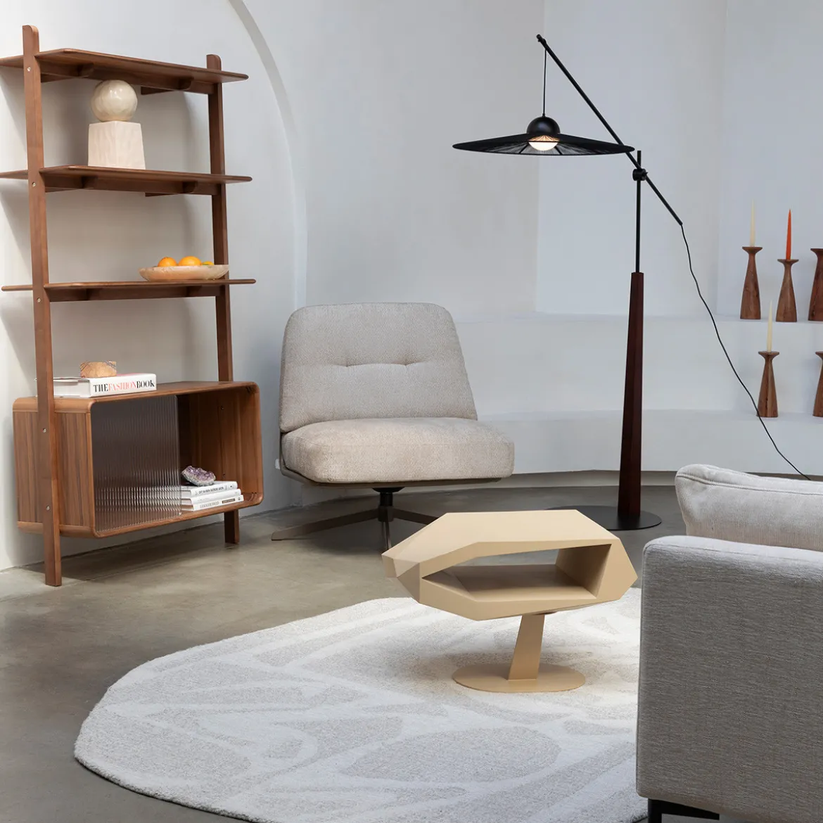 Design draaistoel grijsbeige - Zuiver Benjamin