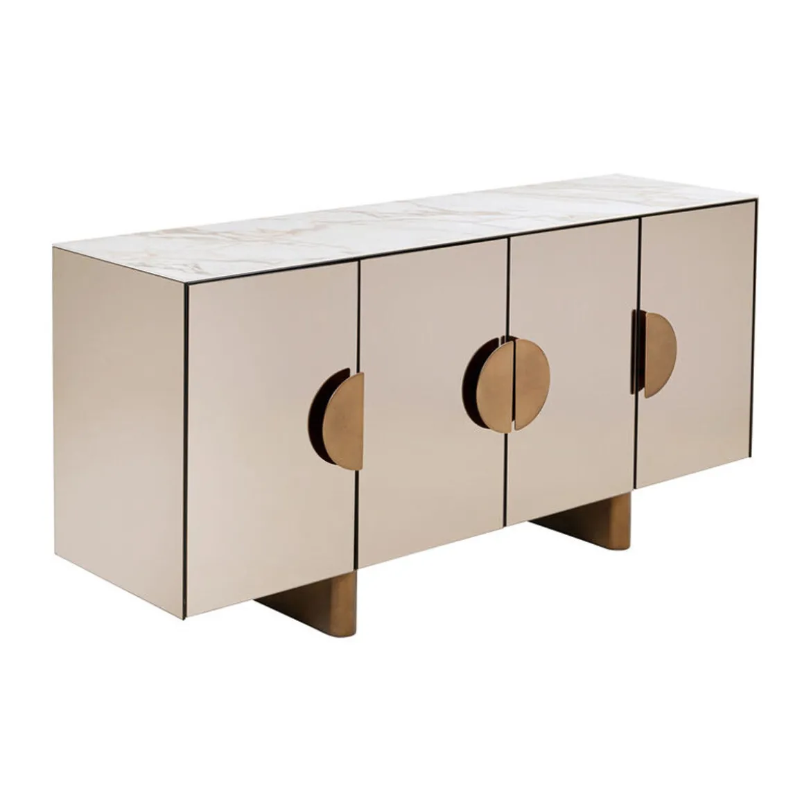 Design dressoir spiegel en marmer - Kare Design Lunar