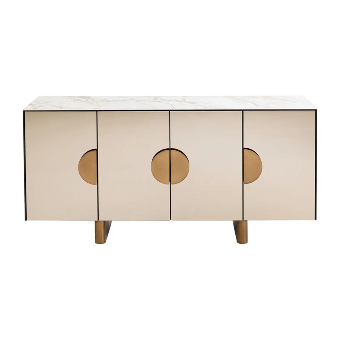 Design dressoir spiegel en marmer - Kare Design Lunar