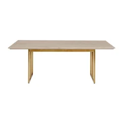 Design eettafel hout met koper - Kare Design Cesaro
