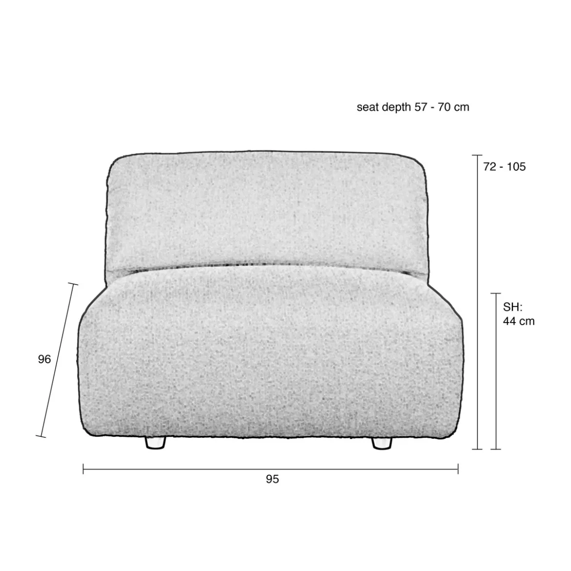 Design fauteuil boucle - Zuiver Wings Loveseat