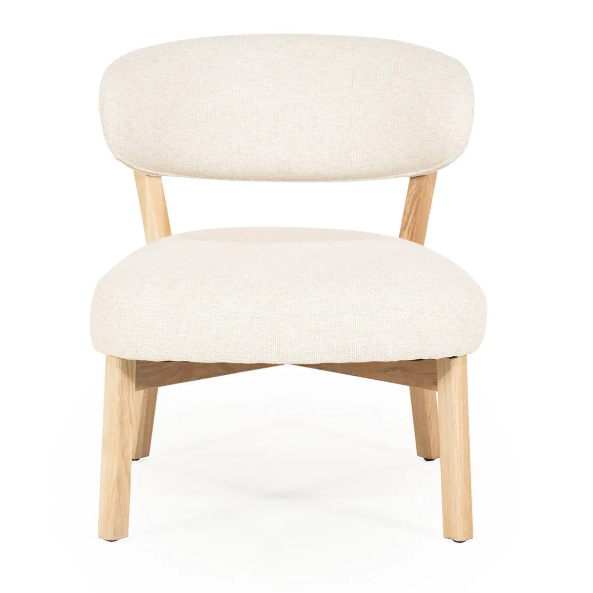 Design fauteuil eiken en stof - Eleonora Mikky