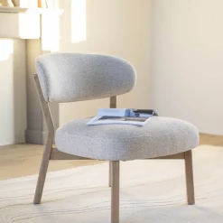 Design fauteuil eiken en stof - Eleonora Mikky