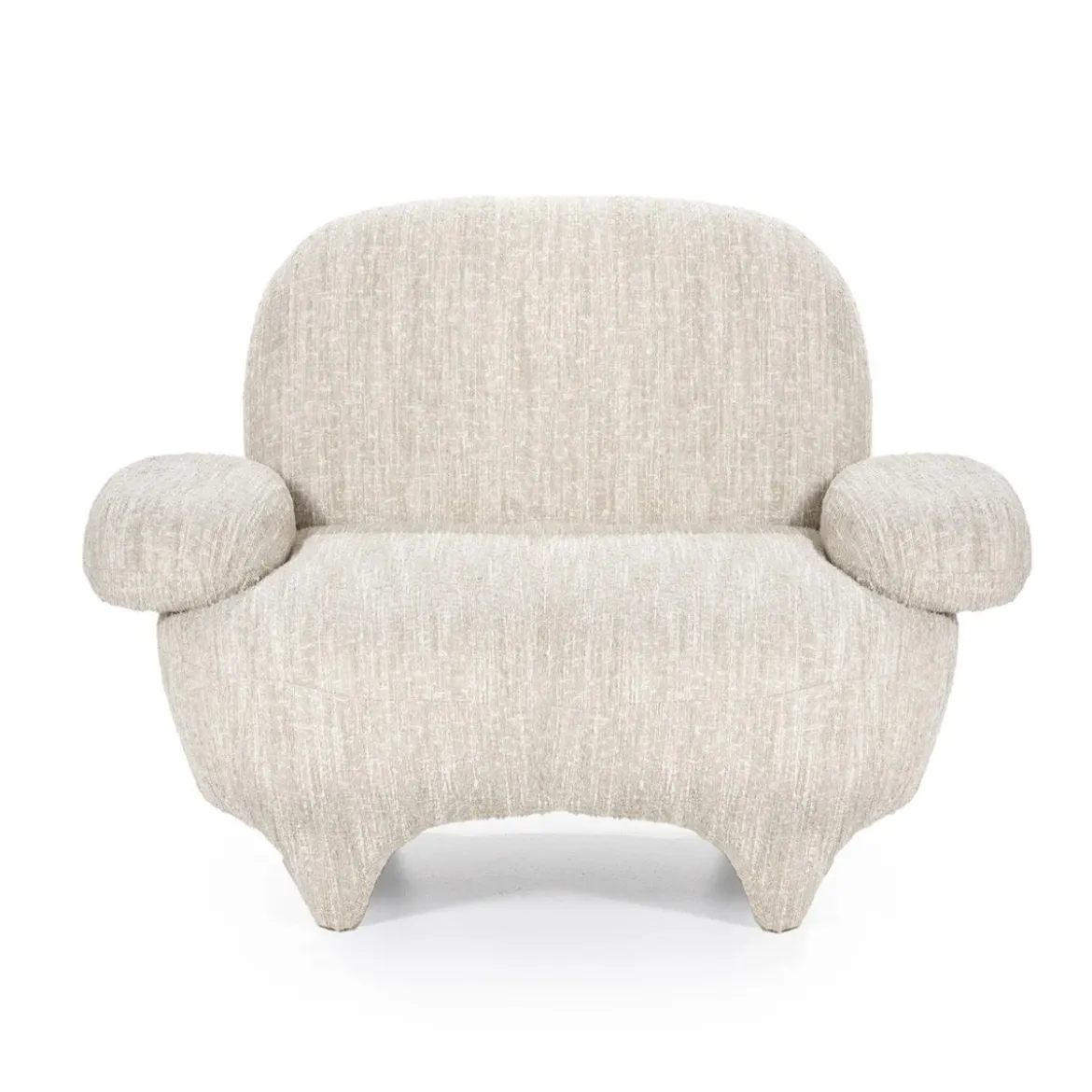 Design fauteuil gemeleerde stof - Eleonora Jayden