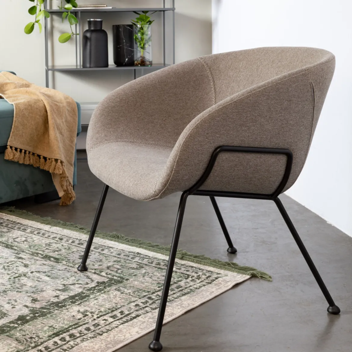Design fauteuil kuipzitting - Zuiver Feston
