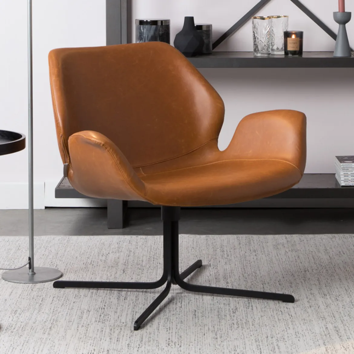 Design fauteuil leer - Zuiver Nikki