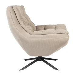 Design fauteuil ribstof - Dutchbone Vince