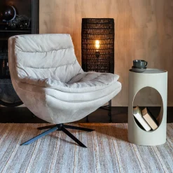 Design fauteuil ribstof - Dutchbone Vince