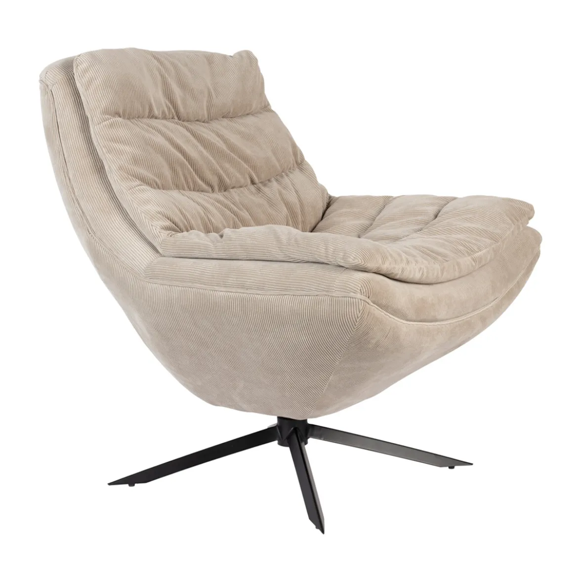 Design fauteuil ribstof - Dutchbone Vince