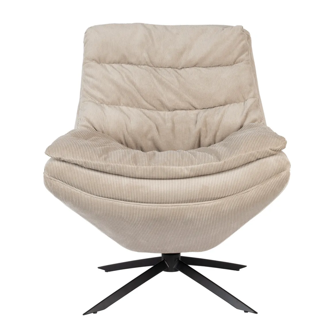 Design fauteuil ribstof - Dutchbone Vince