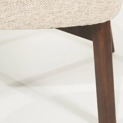 Design fauteuil walnoot en stof - Eleonora Mikky