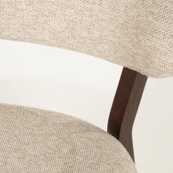 Design fauteuil walnoot en stof - Eleonora Mikky