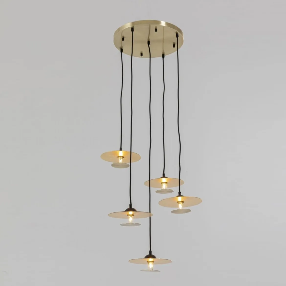 Design hanglamp messing - Kare Design Disc Spiral Cinque
