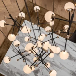 Design hanglamp zwart en messing - Kare Design Trapez