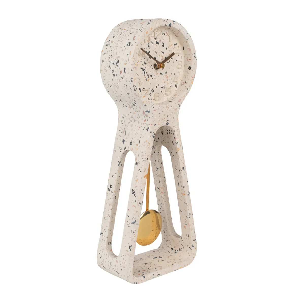 Design klok tafelmodel - Zuiver Pendulum Terrazzo
