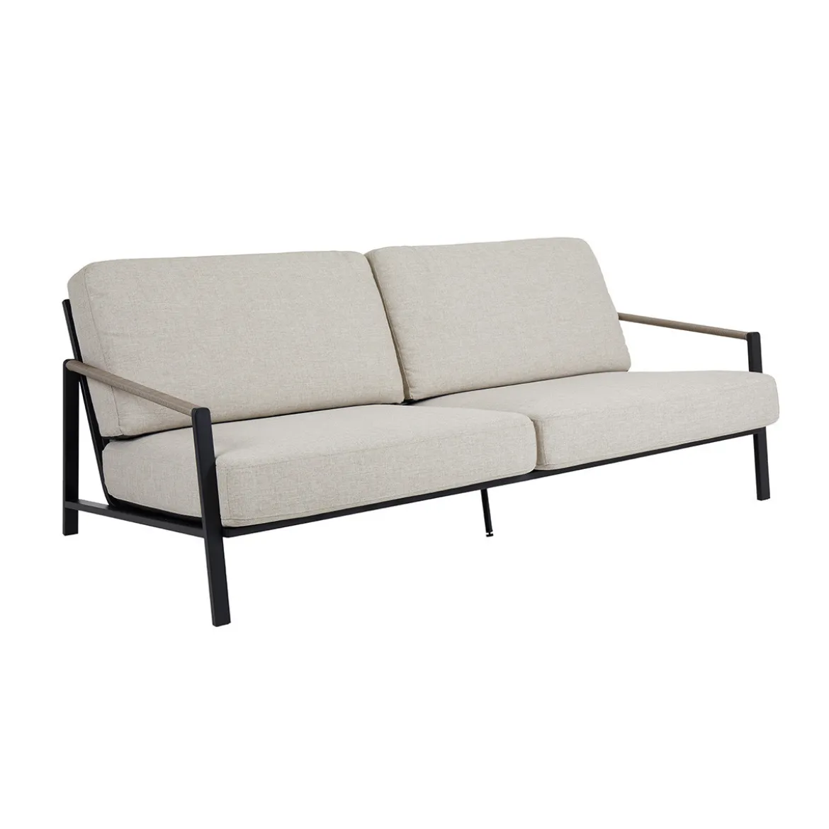 Design loungeset zwart metaal en betonlook - Brafab Lyra Set