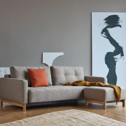 Design poef met eikenhout - Innovation Living Pyxis D.E.L.