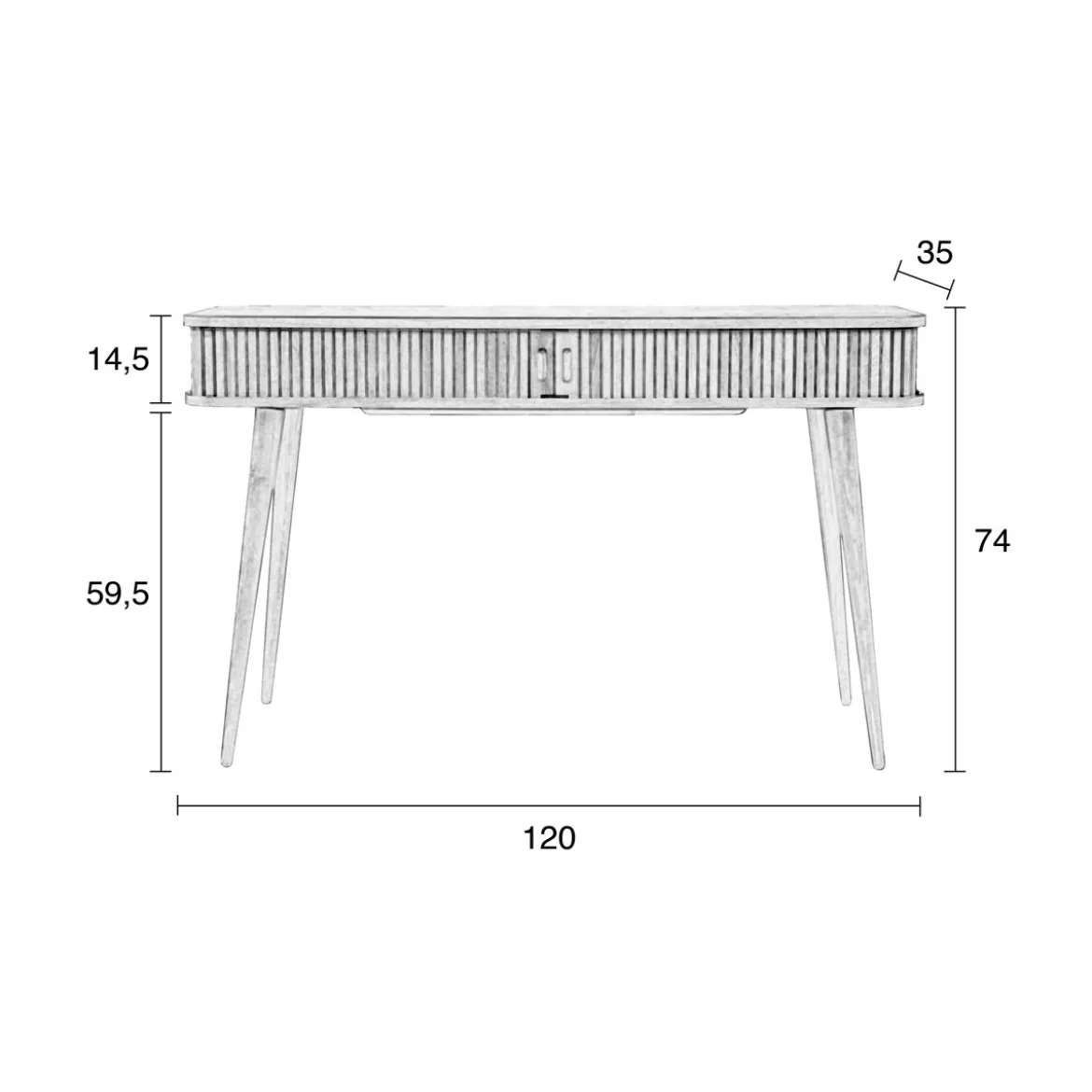 Design sidetable walnoot - Zuiver Barbier Walnut