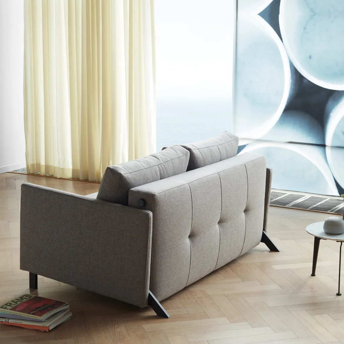Design slaapbank met armleuning 140 - Innovation Living Cubed 140 Arm