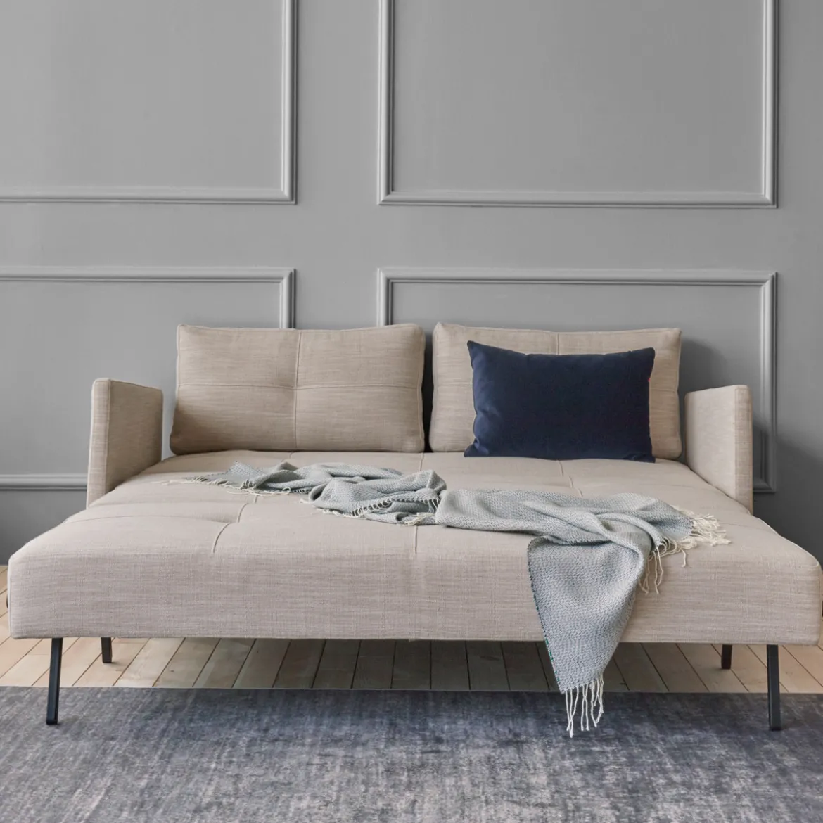 Design slaapbank met armleuning 160 - Innovation Living Cubed 160 Arm