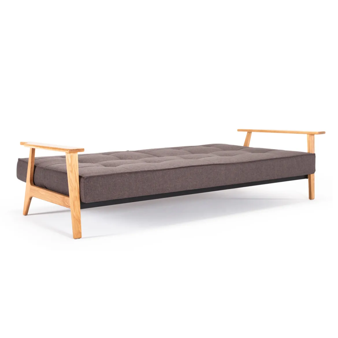 Design slaapbank met eiken armleuningen - Innovation Living Splitback Frej Natural