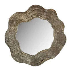 Design spiegel aluminium goud - Richmond Interiors Elia