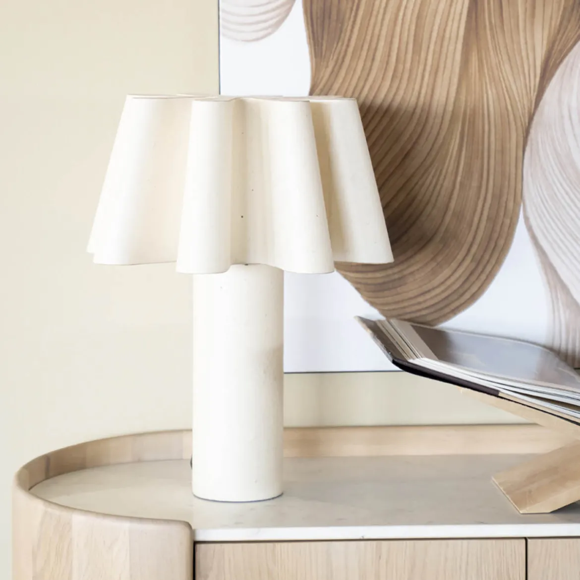 Design tafellamp handgemaakt papier - By-Boo Meander