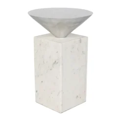 Design tafeltje marmer en zilver - Zuiver Pride