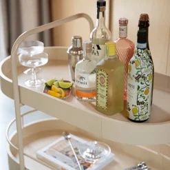 Design trolley kast beige - Zuiver Wim