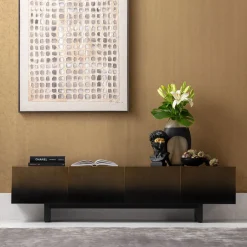 Design tv-meubel zwart met goud - Kare Design Prezioso