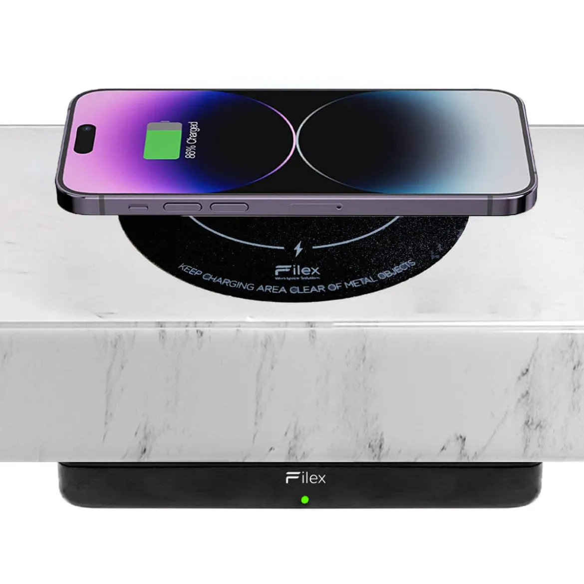 Draadloze oplader onder bureaublad - Lavis Hidden Phone Charger