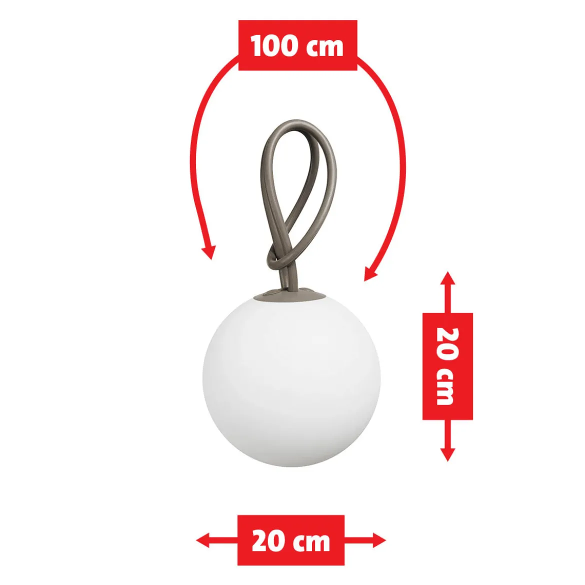Draadloze tuin hanglamp LED - Fatboy Bolleke