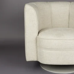 Draaibaar fauteuil beige - Dutchbone Flower