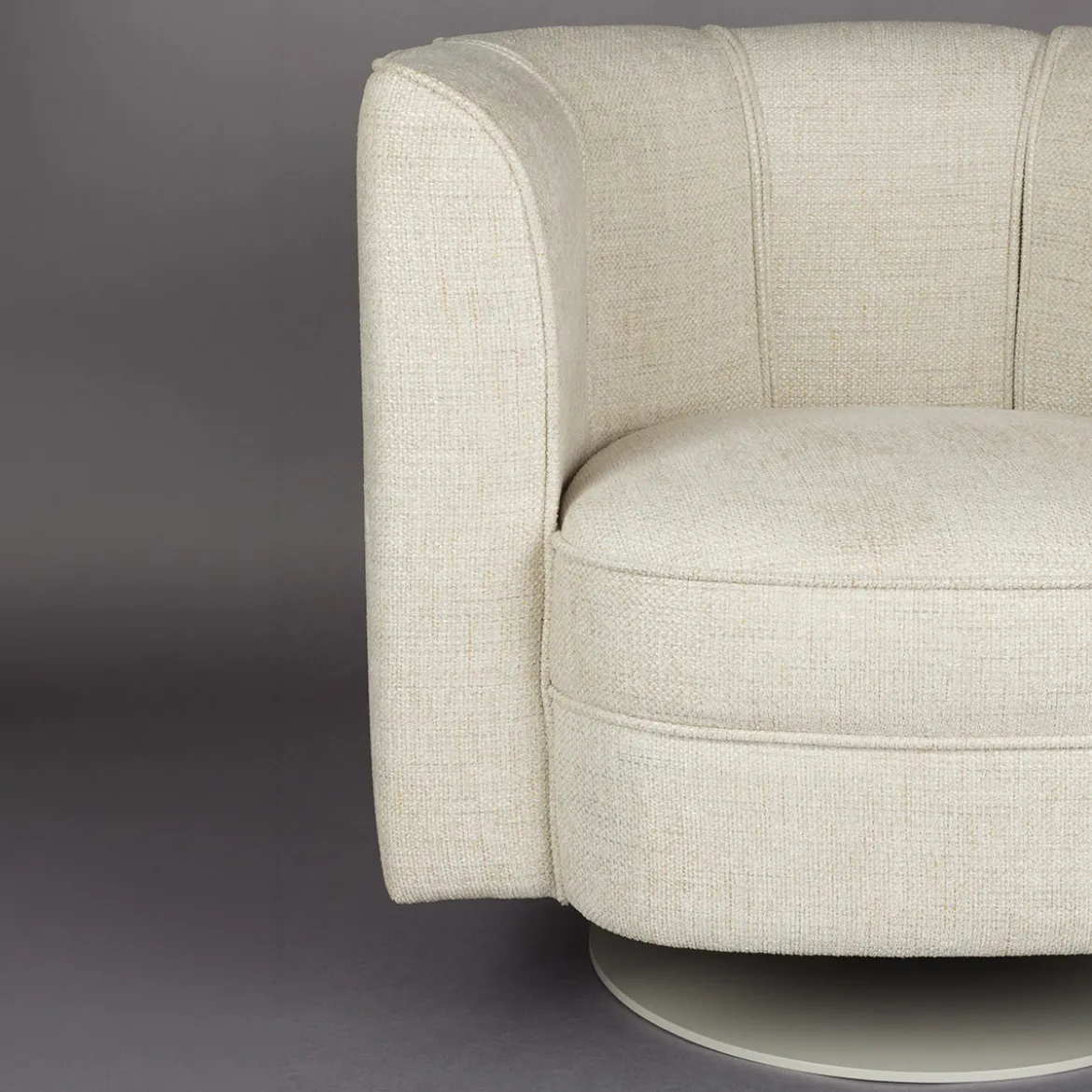 Draaibaar fauteuil beige - Dutchbone Flower