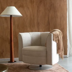 Draaibaar fauteuil beige - Dutchbone Flower