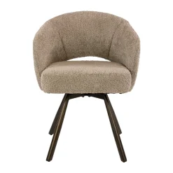 Draaibare eetkamerstoel boucle - Giani Salon Cross