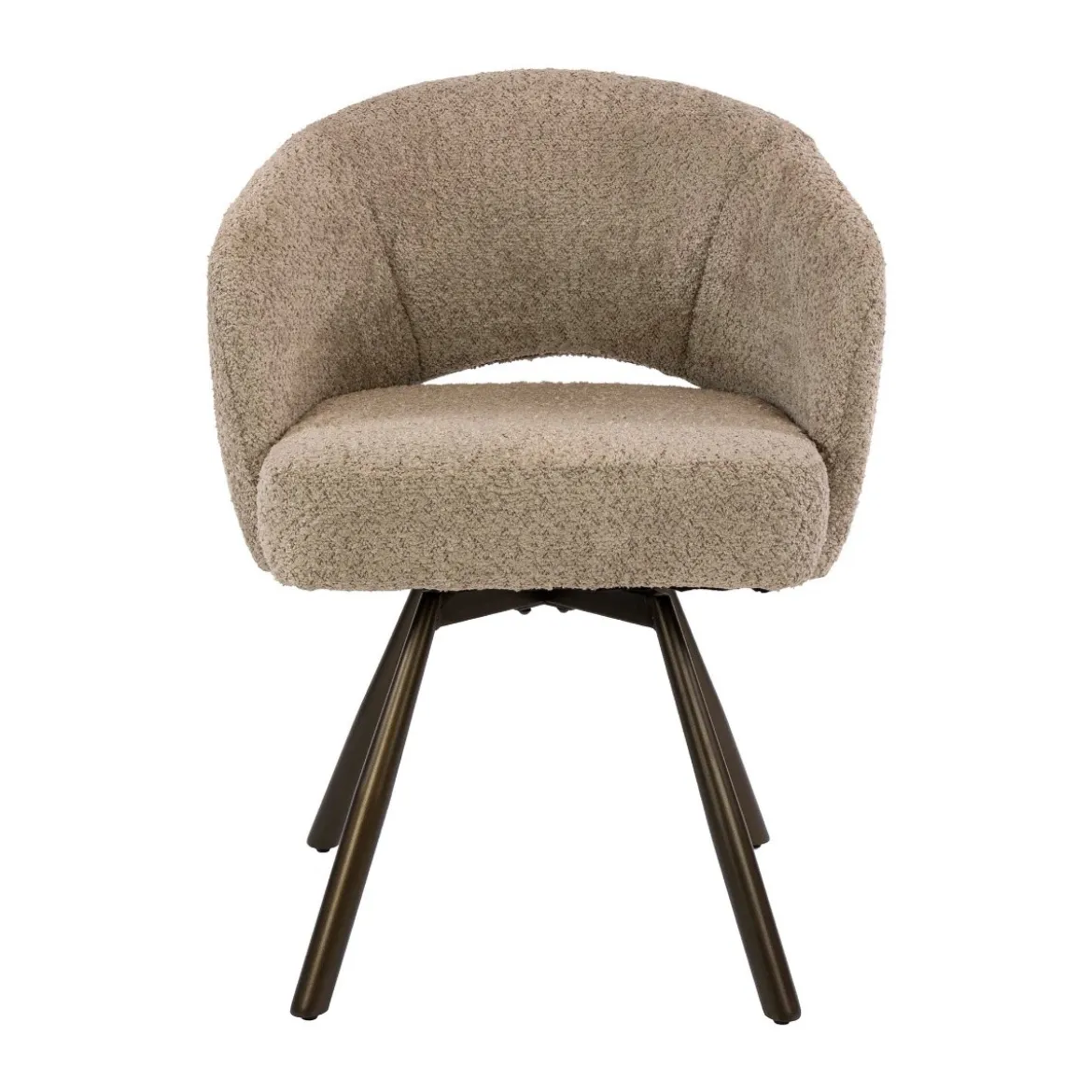 Draaibare eetkamerstoel boucle - Giani Salon Cross