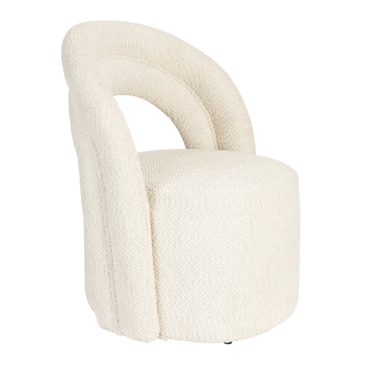 Draaibare fauteuil boucle - Dutchbone Seina