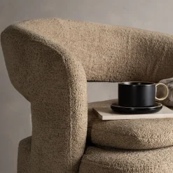 Draaibare fauteuil met open rug - Lavis Laurel