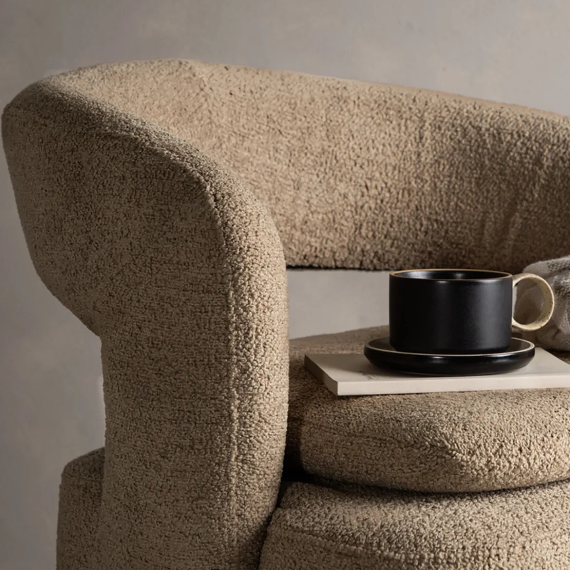 Draaibare fauteuil met open rug - Lavis Laurel