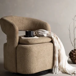 Draaibare fauteuil met open rug - Lavis Laurel