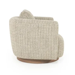 Draaibare fauteuil met walnoot hout - Eleonora Jordan