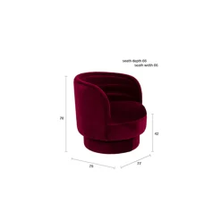 Draaibare fauteuil velvet - Dutchbone Dorothy