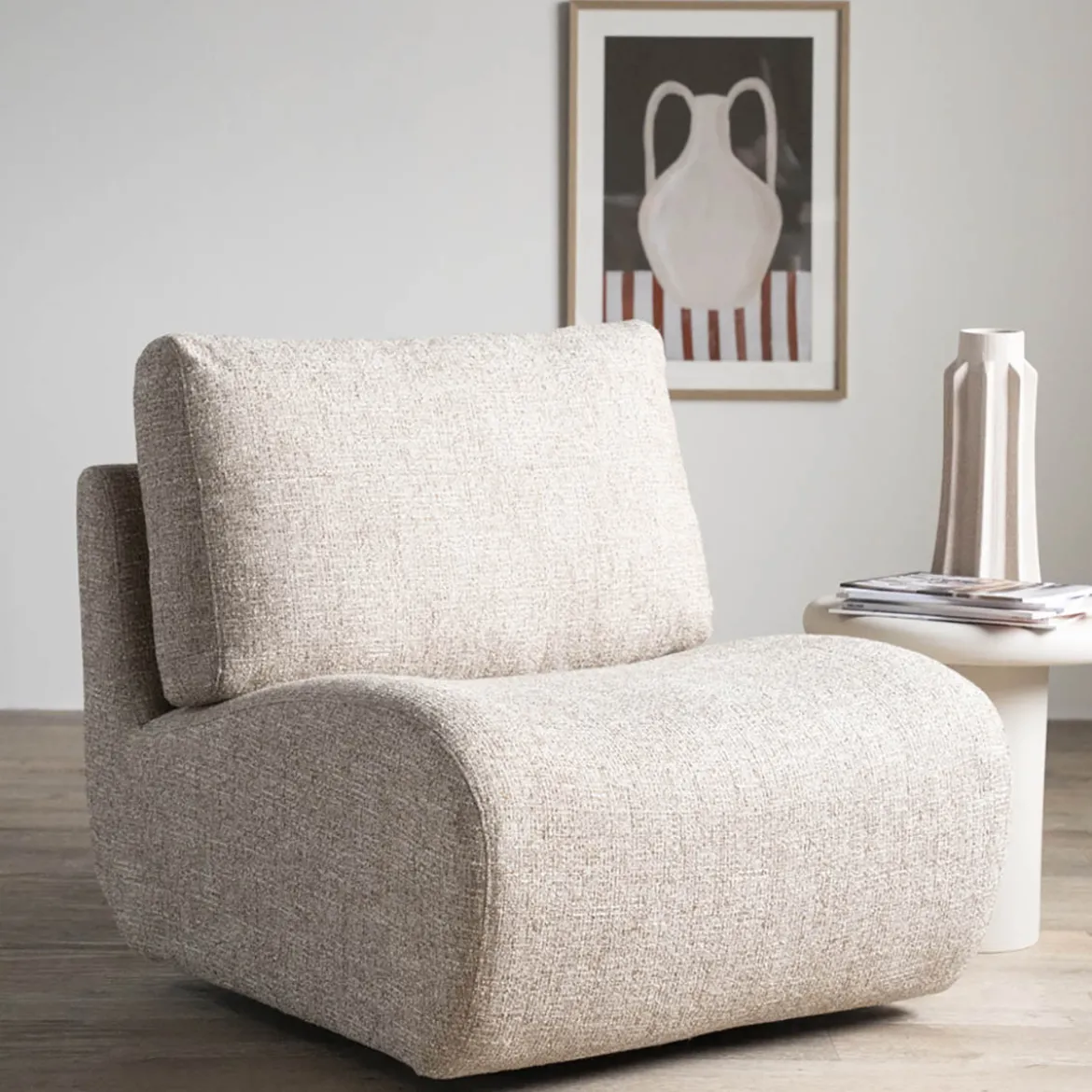 Draaibare fauteuil zonder armleuning - Eleonora Lucia