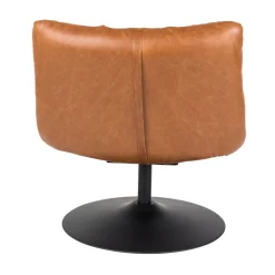 Draaifauteuil bruin leer - Dutchbone Bar Vintage